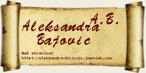 Aleksandra Bajović vizit kartica